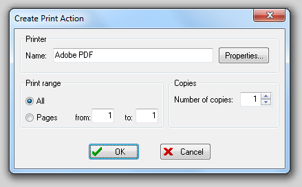 图19.8  Create Print Action Dialog (创建打印操作对话框)